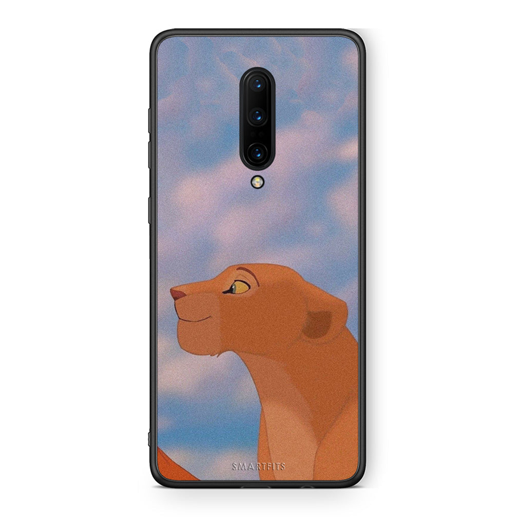 OnePlus 7 Pro Lion Love 2 Θήκη Αγίου Βαλεντίνου από τη Smartfits με σχέδιο στο πίσω μέρος και μαύρο περίβλημα | Smartphone case with colorful back and black bezels by Smartfits