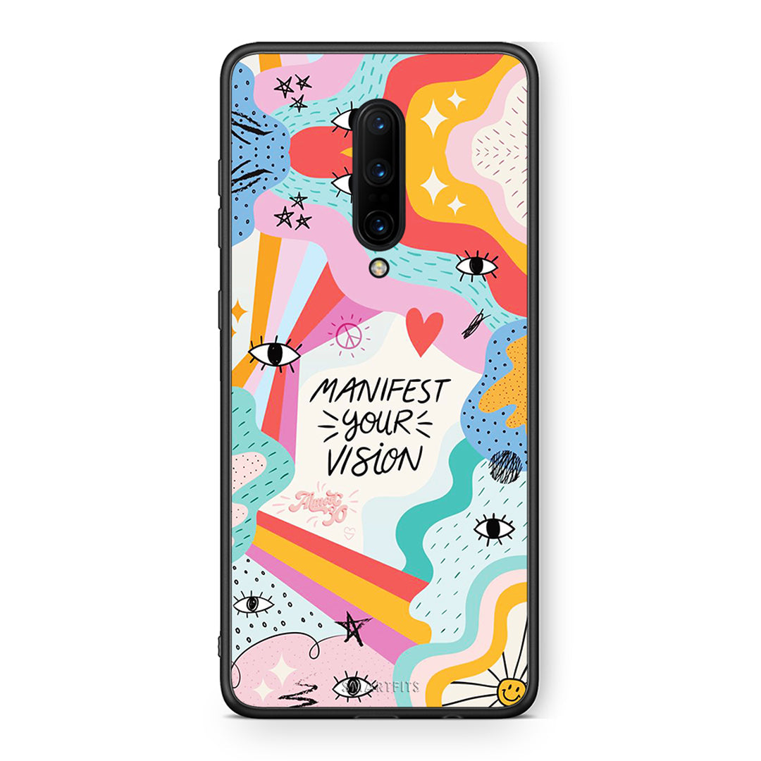 OnePlus 7 Pro Manifest Your Vision θήκη από τη Smartfits με σχέδιο στο πίσω μέρος και μαύρο περίβλημα | Smartphone case with colorful back and black bezels by Smartfits