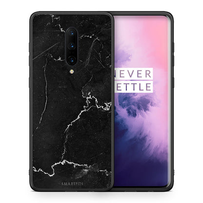 Θήκη OnePlus 7 Pro Marble Black από τη Smartfits με σχέδιο στο πίσω μέρος και μαύρο περίβλημα | OnePlus 7 Pro Marble Black case with colorful back and black bezels