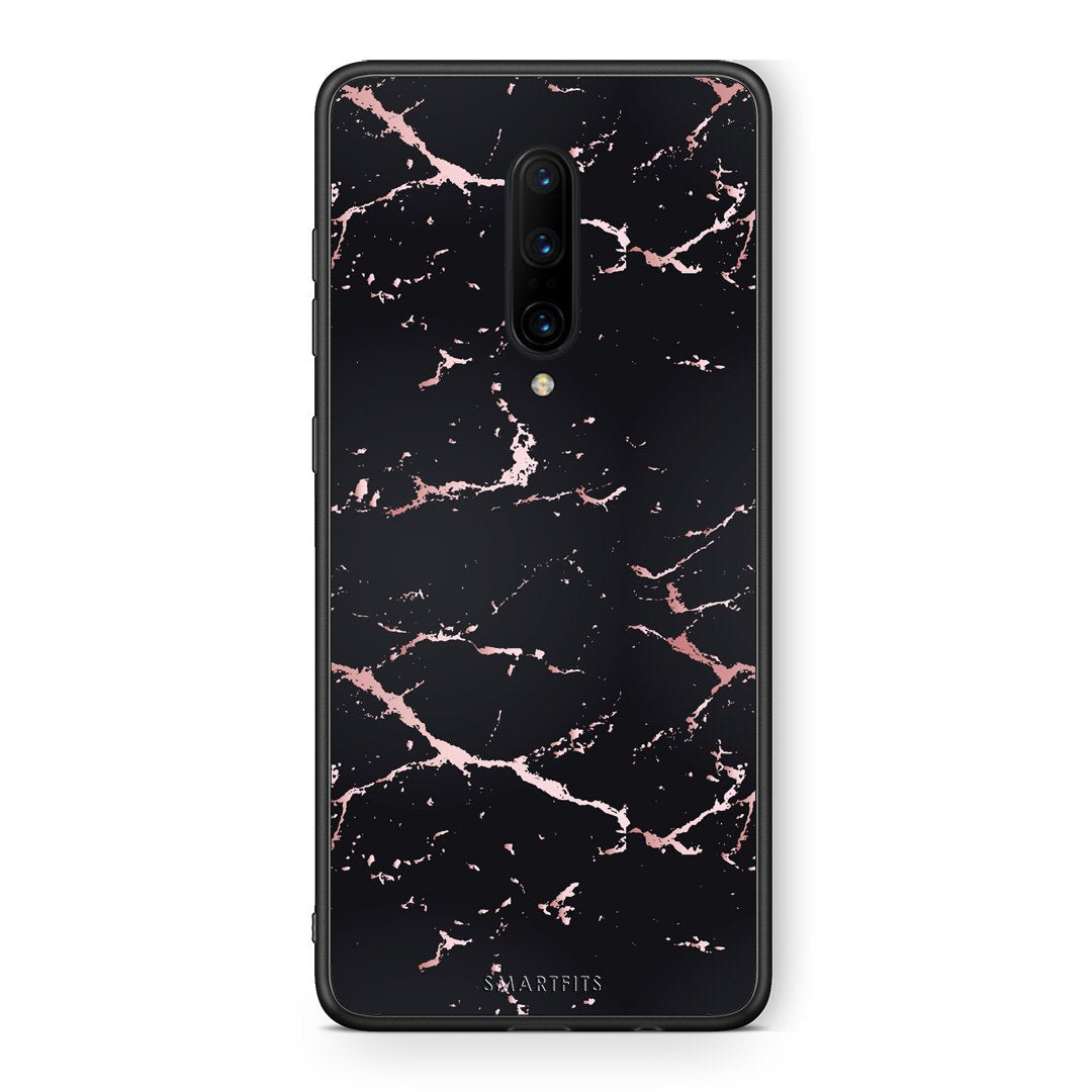 4 - OnePlus 7 Pro Black Rosegold Marble case, cover, bumper