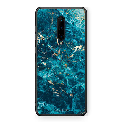 OnePlus 7 Pro Marble Blue θήκη από τη Smartfits με σχέδιο στο πίσω μέρος και μαύρο περίβλημα | Smartphone case with colorful back and black bezels by Smartfits