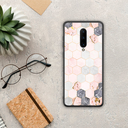 Marble Hexagon Pink - OnePlus 7 Pro θήκη