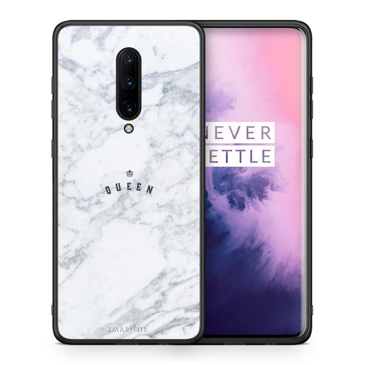 Θήκη OnePlus 7 Pro Queen Marble από τη Smartfits με σχέδιο στο πίσω μέρος και μαύρο περίβλημα | OnePlus 7 Pro Queen Marble case with colorful back and black bezels