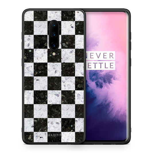 Θήκη OnePlus 7 Pro Square Geometric Marble από τη Smartfits με σχέδιο στο πίσω μέρος και μαύρο περίβλημα | OnePlus 7 Pro Square Geometric Marble case with colorful back and black bezels