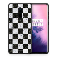 Thumbnail for Θήκη OnePlus 7 Pro Square Geometric Marble από τη Smartfits με σχέδιο στο πίσω μέρος και μαύρο περίβλημα | OnePlus 7 Pro Square Geometric Marble case with colorful back and black bezels