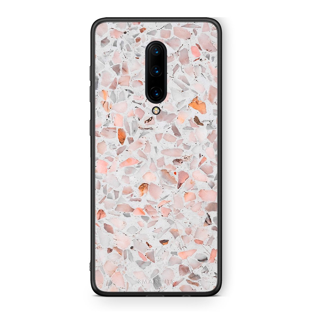 OnePlus 7 Pro Marble Terrazzo θήκη από τη Smartfits με σχέδιο στο πίσω μέρος και μαύρο περίβλημα | Smartphone case with colorful back and black bezels by Smartfits