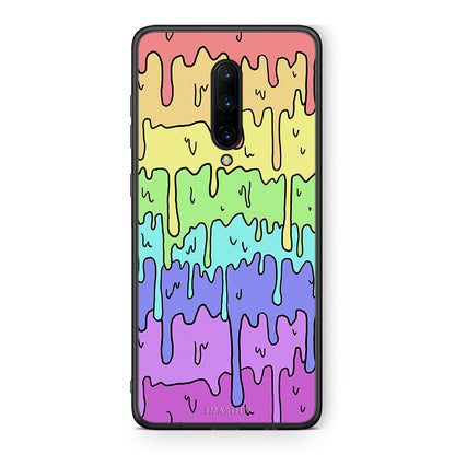 OnePlus 7 Pro Melting Rainbow θήκη από τη Smartfits με σχέδιο στο πίσω μέρος και μαύρο περίβλημα | Smartphone case with colorful back and black bezels by Smartfits