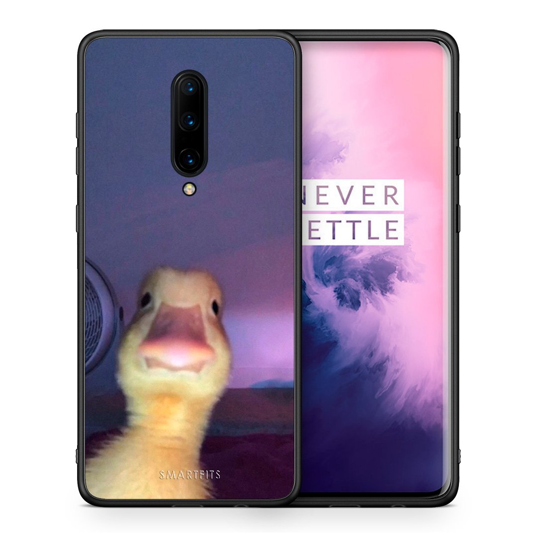 Θήκη OnePlus 7 Pro Meme Duck από τη Smartfits με σχέδιο στο πίσω μέρος και μαύρο περίβλημα | OnePlus 7 Pro Meme Duck case with colorful back and black bezels