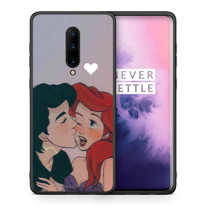 Θήκη Αγίου Βαλεντίνου OnePlus 7 Pro Mermaid Love από τη Smartfits με σχέδιο στο πίσω μέρος και μαύρο περίβλημα | OnePlus 7 Pro Mermaid Love case with colorful back and black bezels