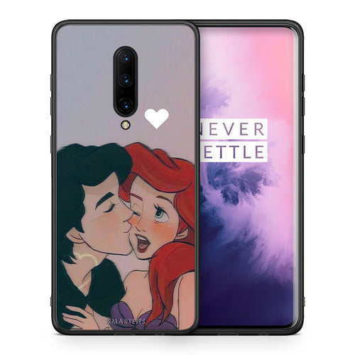 Θήκη Αγίου Βαλεντίνου OnePlus 7 Pro Mermaid Love από τη Smartfits με σχέδιο στο πίσω μέρος και μαύρο περίβλημα | OnePlus 7 Pro Mermaid Love case with colorful back and black bezels