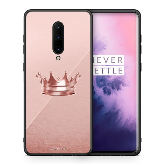 Θήκη OnePlus 7 Pro Crown Minimal από τη Smartfits με σχέδιο στο πίσω μέρος και μαύρο περίβλημα | OnePlus 7 Pro Crown Minimal case with colorful back and black bezels