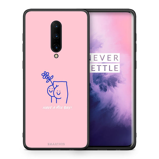 Θήκη OnePlus 7 Pro Nice Day από τη Smartfits με σχέδιο στο πίσω μέρος και μαύρο περίβλημα | OnePlus 7 Pro Nice Day case with colorful back and black bezels