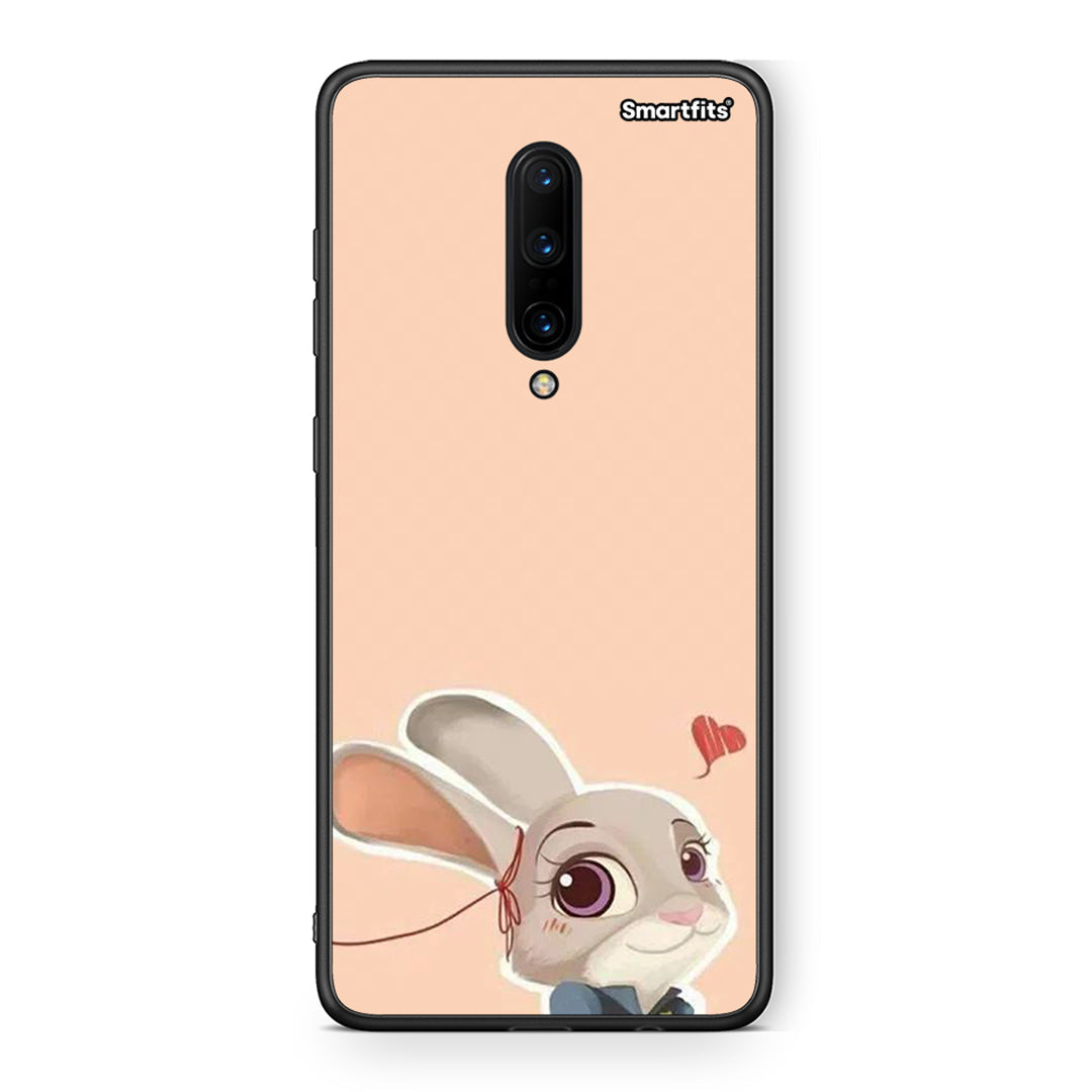 OnePlus 7 Pro Nick Wilde And Judy Hopps Love 2 θήκη από τη Smartfits με σχέδιο στο πίσω μέρος και μαύρο περίβλημα | Smartphone case with colorful back and black bezels by Smartfits