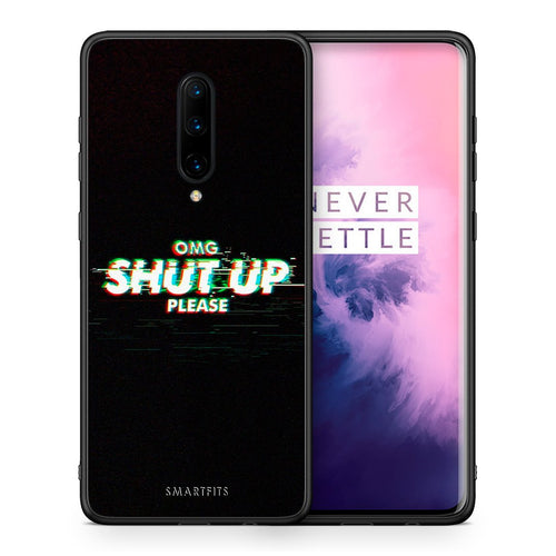 Θήκη OnePlus 7 Pro OMG ShutUp από τη Smartfits με σχέδιο στο πίσω μέρος και μαύρο περίβλημα | OnePlus 7 Pro OMG ShutUp case with colorful back and black bezels