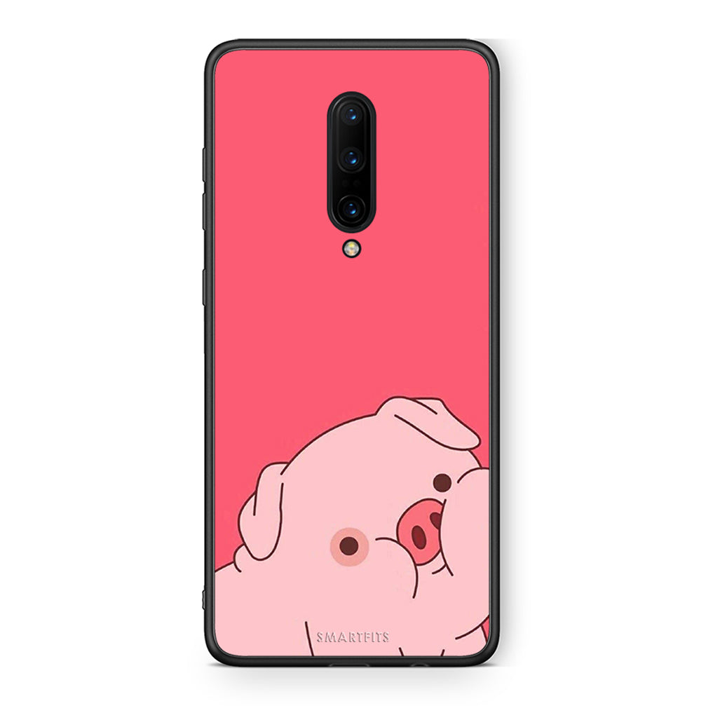 OnePlus 7 Pro Pig Love 1 Θήκη Αγίου Βαλεντίνου από τη Smartfits με σχέδιο στο πίσω μέρος και μαύρο περίβλημα | Smartphone case with colorful back and black bezels by Smartfits