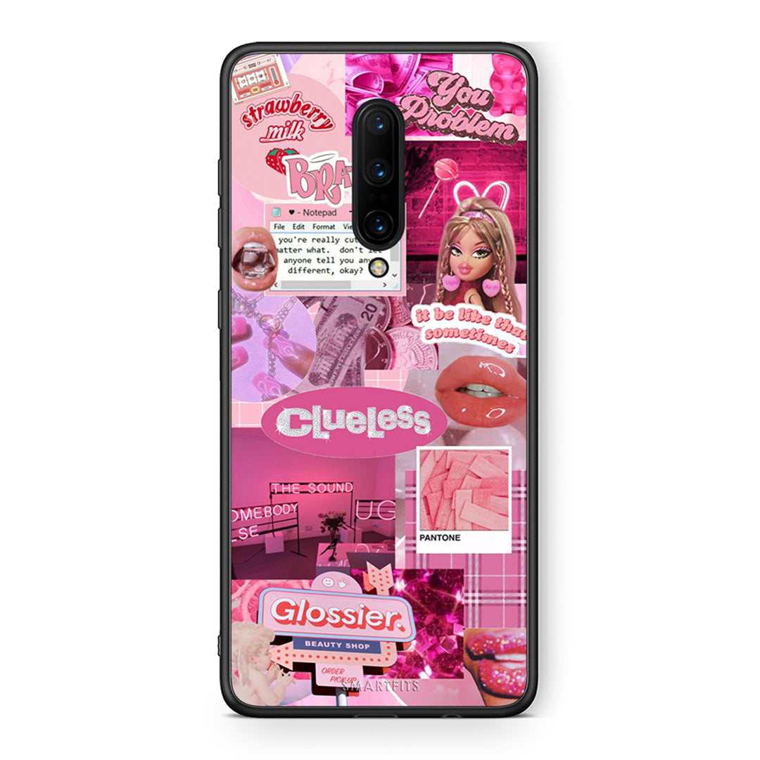 OnePlus 7 Pro Pink Love Θήκη Αγίου Βαλεντίνου από τη Smartfits με σχέδιο στο πίσω μέρος και μαύρο περίβλημα | Smartphone case with colorful back and black bezels by Smartfits