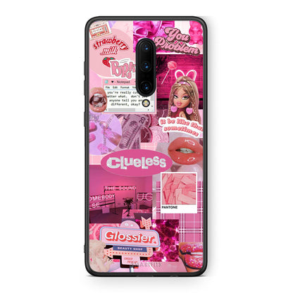 OnePlus 7 Pro Pink Love Θήκη Αγίου Βαλεντίνου από τη Smartfits με σχέδιο στο πίσω μέρος και μαύρο περίβλημα | Smartphone case with colorful back and black bezels by Smartfits