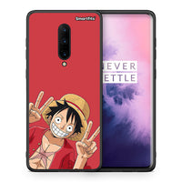 Thumbnail for Θήκη OnePlus 7 Pro Pirate Luffy από τη Smartfits με σχέδιο στο πίσω μέρος και μαύρο περίβλημα | OnePlus 7 Pro Pirate Luffy case with colorful back and black bezels