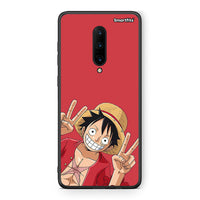 Thumbnail for OnePlus 7 Pro Pirate Luffy Θήκη από τη Smartfits με σχέδιο στο πίσω μέρος και μαύρο περίβλημα | Smartphone case with colorful back and black bezels by Smartfits