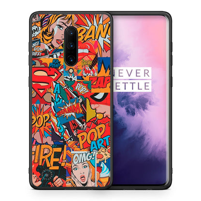 Θήκη OnePlus 7 Pro PopArt OMG από τη Smartfits με σχέδιο στο πίσω μέρος και μαύρο περίβλημα | OnePlus 7 Pro PopArt OMG case with colorful back and black bezels
