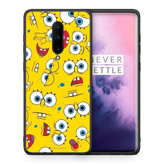Θήκη OnePlus 7 Pro Sponge PopArt από τη Smartfits με σχέδιο στο πίσω μέρος και μαύρο περίβλημα | OnePlus 7 Pro Sponge PopArt case with colorful back and black bezels
