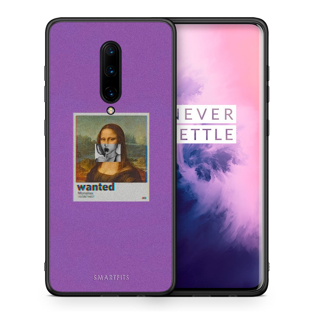 Θήκη OnePlus 7 Pro Monalisa Popart από τη Smartfits με σχέδιο στο πίσω μέρος και μαύρο περίβλημα | OnePlus 7 Pro Monalisa Popart case with colorful back and black bezels