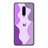 Thumbnail for OnePlus 7 Pro Purple Mariposa Θήκη Αγίου Βαλεντίνου από τη Smartfits με σχέδιο στο πίσω μέρος και μαύρο περίβλημα | Smartphone case with colorful back and black bezels by Smartfits
