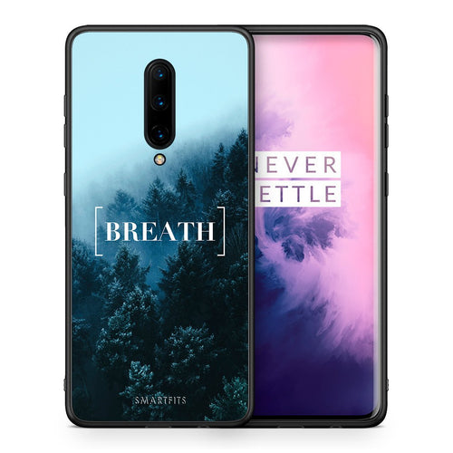 Θήκη OnePlus 7 Pro Breath Quote από τη Smartfits με σχέδιο στο πίσω μέρος και μαύρο περίβλημα | OnePlus 7 Pro Breath Quote case with colorful back and black bezels