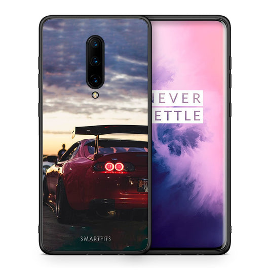 Θήκη OnePlus 7 Pro Racing Supra από τη Smartfits με σχέδιο στο πίσω μέρος και μαύρο περίβλημα | OnePlus 7 Pro Racing Supra case with colorful back and black bezels