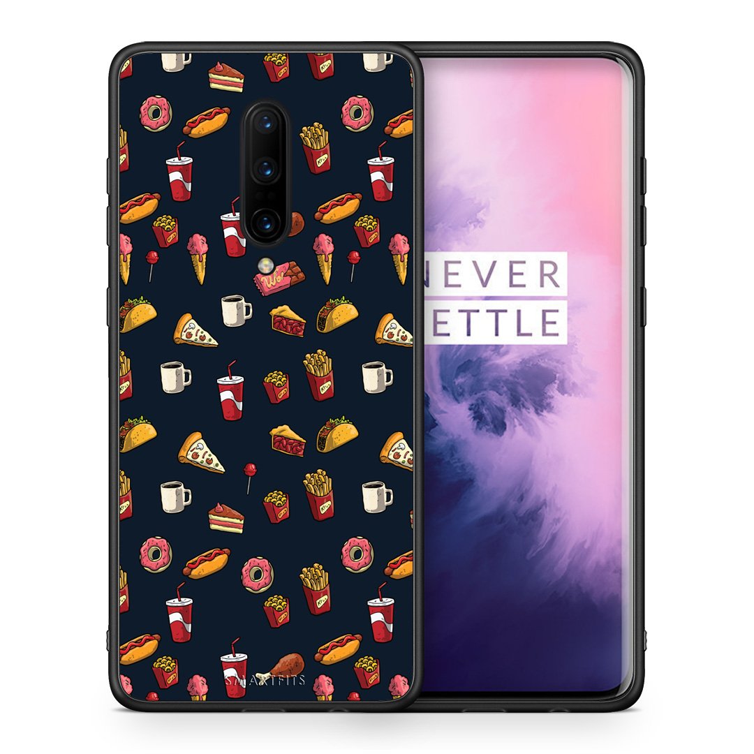 Θήκη OnePlus 7 Pro Hungry Random από τη Smartfits με σχέδιο στο πίσω μέρος και μαύρο περίβλημα | OnePlus 7 Pro Hungry Random case with colorful back and black bezels
