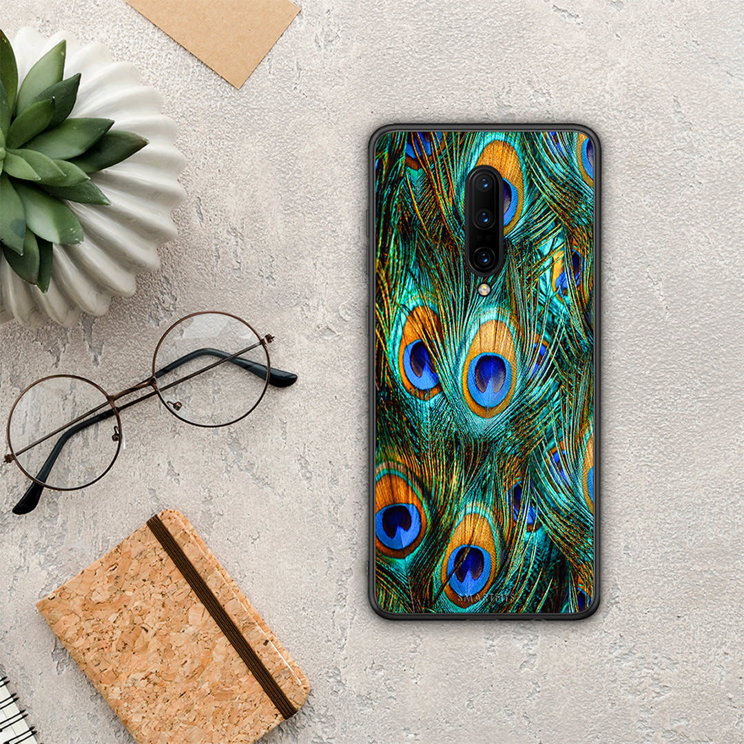 Real Peacock Feathers - OnePlus 7 Pro θήκη