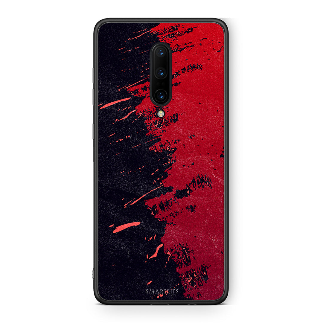 OnePlus 7 Pro Red Paint Θήκη Αγίου Βαλεντίνου από τη Smartfits με σχέδιο στο πίσω μέρος και μαύρο περίβλημα | Smartphone case with colorful back and black bezels by Smartfits