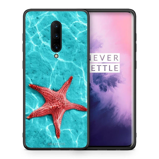 Θήκη OnePlus 7 Pro Red Starfish από τη Smartfits με σχέδιο στο πίσω μέρος και μαύρο περίβλημα | OnePlus 7 Pro Red Starfish case with colorful back and black bezels