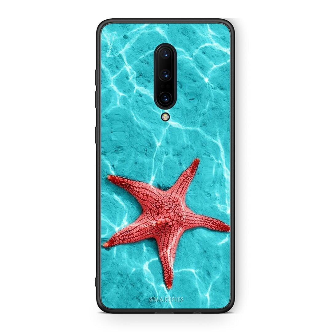 OnePlus 7 Pro Red Starfish Θήκη από τη Smartfits με σχέδιο στο πίσω μέρος και μαύρο περίβλημα | Smartphone case with colorful back and black bezels by Smartfits