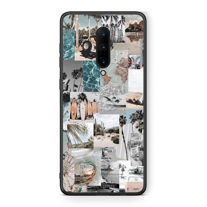 OnePlus 7 Pro Retro Beach Life Θήκη από τη Smartfits με σχέδιο στο πίσω μέρος και μαύρο περίβλημα | Smartphone case with colorful back and black bezels by Smartfits