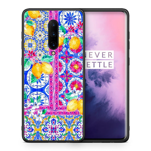Θήκη OnePlus 7 Pro Retro Spring από τη Smartfits με σχέδιο στο πίσω μέρος και μαύρο περίβλημα | OnePlus 7 Pro Retro Spring case with colorful back and black bezels