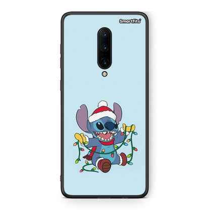 OnePlus 7 Pro Santa Stich θήκη από τη Smartfits με σχέδιο στο πίσω μέρος και μαύρο περίβλημα | Smartphone case with colorful back and black bezels by Smartfits
