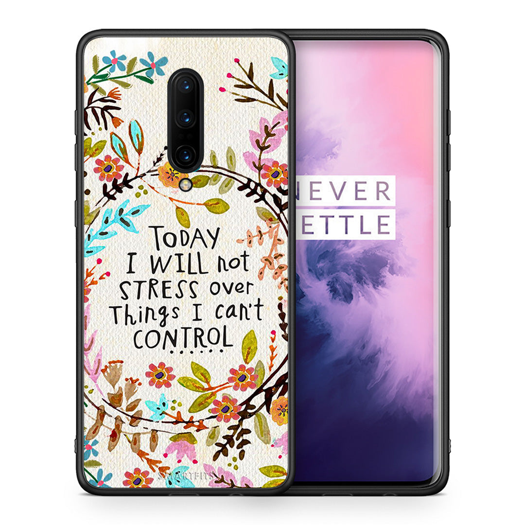 Θήκη OnePlus 7 Pro Stress Over από τη Smartfits με σχέδιο στο πίσω μέρος και μαύρο περίβλημα | OnePlus 7 Pro Stress Over case with colorful back and black bezels