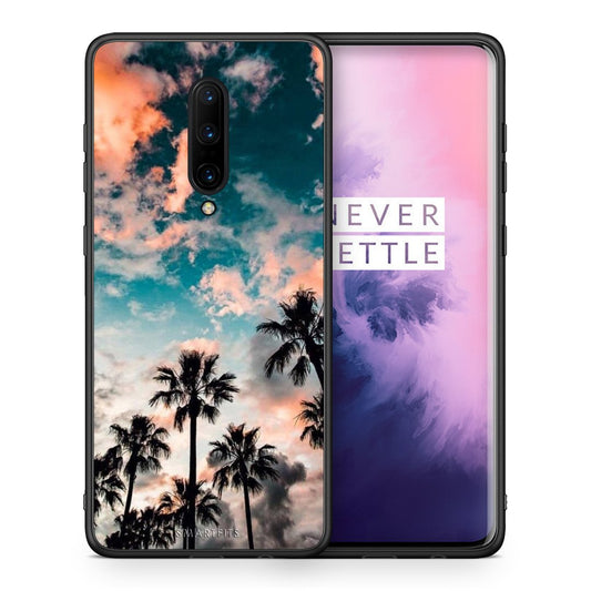 Θήκη OnePlus 7 Pro Sky Summer από τη Smartfits με σχέδιο στο πίσω μέρος και μαύρο περίβλημα | OnePlus 7 Pro Sky Summer case with colorful back and black bezels