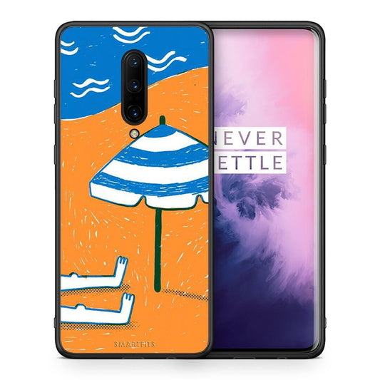 Θήκη OnePlus 7 Pro Summering από τη Smartfits με σχέδιο στο πίσω μέρος και μαύρο περίβλημα | OnePlus 7 Pro Summering case with colorful back and black bezels