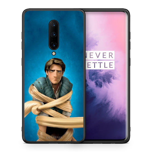 Θήκη Αγίου Βαλεντίνου OnePlus 7 Pro Tangled 1 από τη Smartfits με σχέδιο στο πίσω μέρος και μαύρο περίβλημα | OnePlus 7 Pro Tangled 1 case with colorful back and black bezels