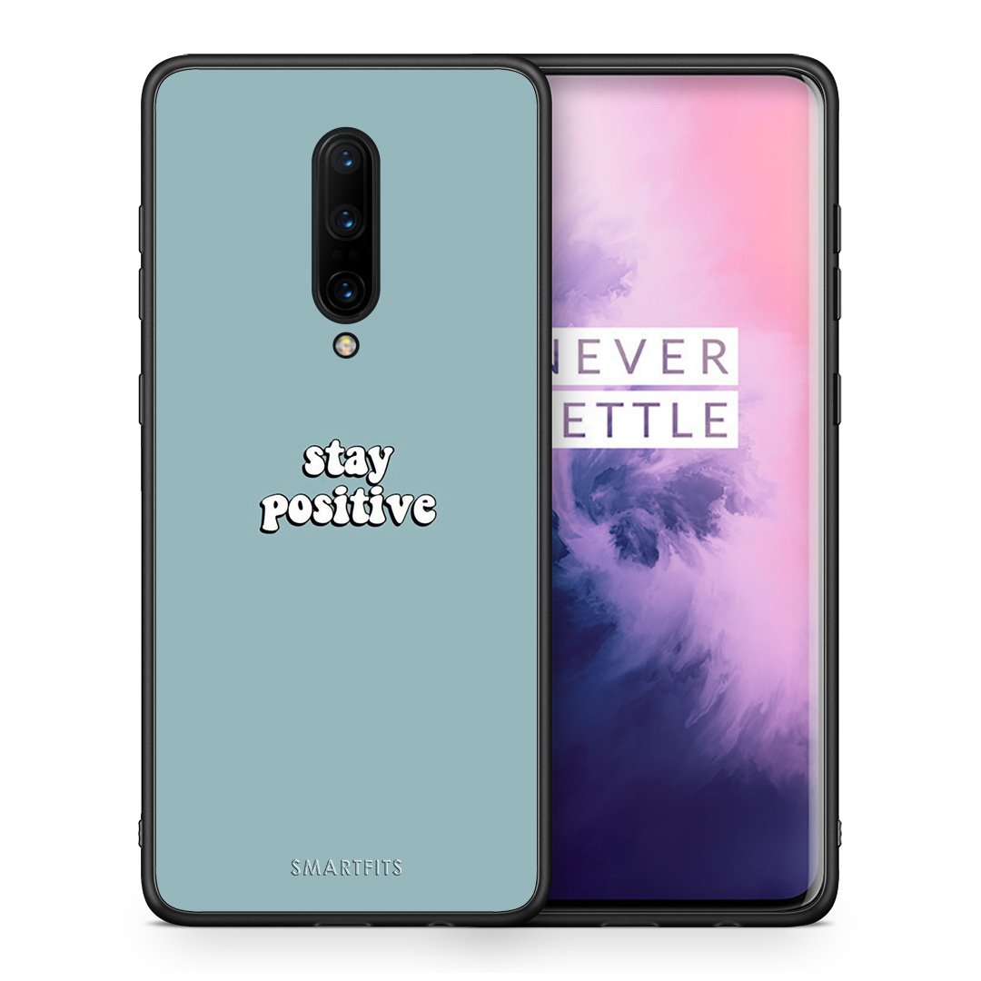 Θήκη OnePlus 7 Pro Positive Text από τη Smartfits με σχέδιο στο πίσω μέρος και μαύρο περίβλημα | OnePlus 7 Pro Positive Text case with colorful back and black bezels