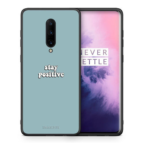 Θήκη OnePlus 7 Pro Positive Text από τη Smartfits με σχέδιο στο πίσω μέρος και μαύρο περίβλημα | OnePlus 7 Pro Positive Text case with colorful back and black bezels