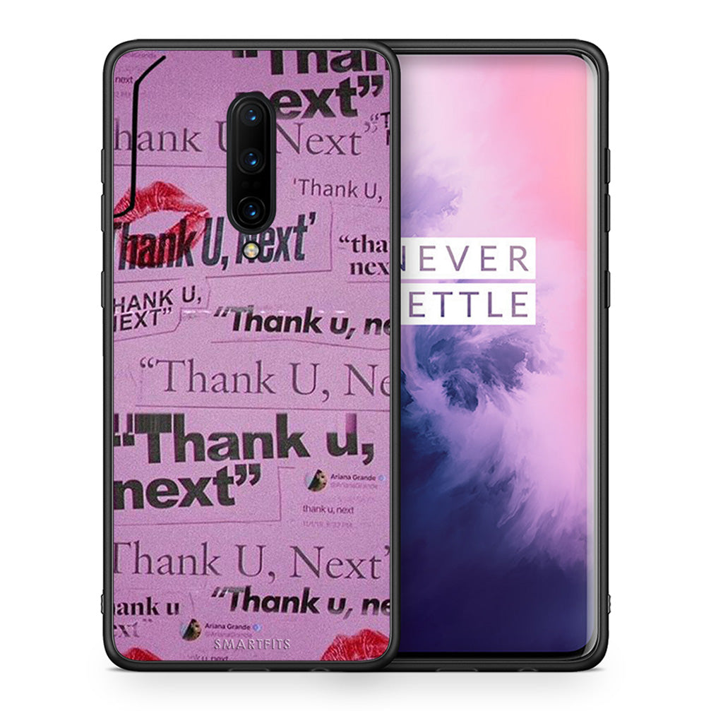 Θήκη Αγίου Βαλεντίνου OnePlus 7 Pro Thank You Next από τη Smartfits με σχέδιο στο πίσω μέρος και μαύρο περίβλημα | OnePlus 7 Pro Thank You Next case with colorful back and black bezels