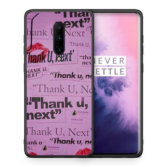 Θήκη Αγίου Βαλεντίνου OnePlus 7 Pro Thank You Next από τη Smartfits με σχέδιο στο πίσω μέρος και μαύρο περίβλημα | OnePlus 7 Pro Thank You Next case with colorful back and black bezels