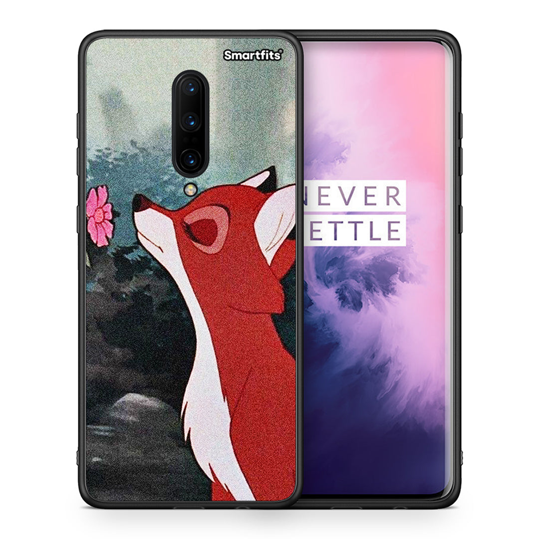 Θήκη OnePlus 7 Pro Tod And Vixey Love 2 από τη Smartfits με σχέδιο στο πίσω μέρος και μαύρο περίβλημα | OnePlus 7 Pro Tod And Vixey Love 2 case with colorful back and black bezels