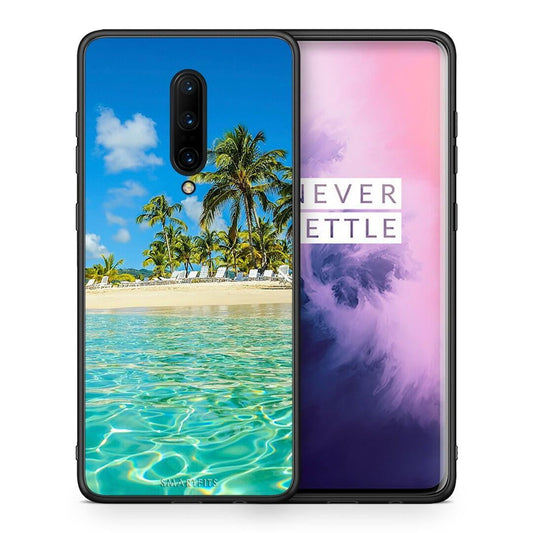 Θήκη OnePlus 7 Pro Tropical Vibes από τη Smartfits με σχέδιο στο πίσω μέρος και μαύρο περίβλημα | OnePlus 7 Pro Tropical Vibes case with colorful back and black bezels