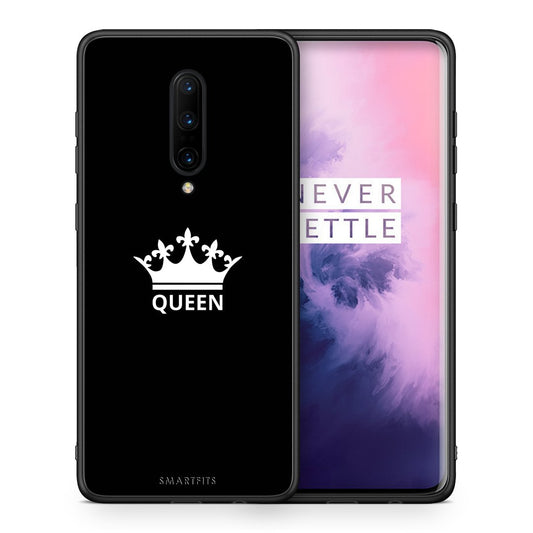 Θήκη OnePlus 7 Pro Queen Valentine από τη Smartfits με σχέδιο στο πίσω μέρος και μαύρο περίβλημα | OnePlus 7 Pro Queen Valentine case with colorful back and black bezels