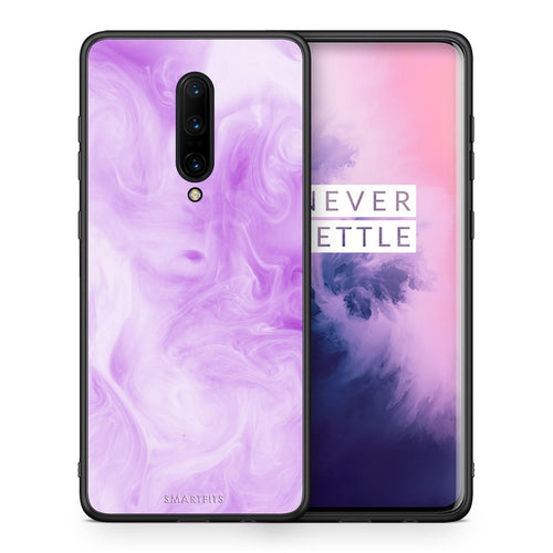 Θήκη OnePlus 7 Pro Lavender Watercolor από τη Smartfits με σχέδιο στο πίσω μέρος και μαύρο περίβλημα | OnePlus 7 Pro Lavender Watercolor case with colorful back and black bezels