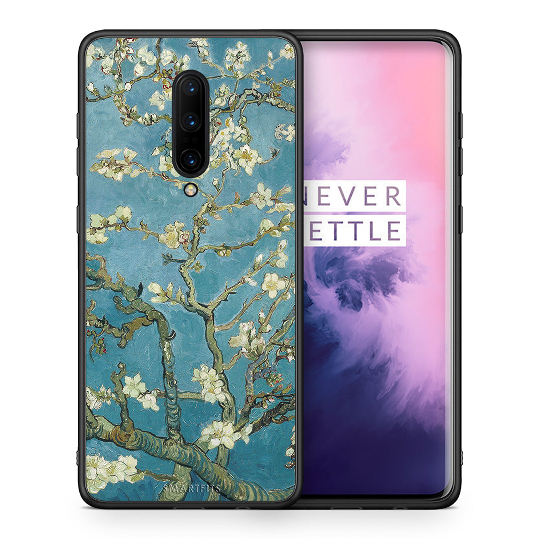 Θήκη OnePlus 7 Pro White Blossoms από τη Smartfits με σχέδιο στο πίσω μέρος και μαύρο περίβλημα | OnePlus 7 Pro White Blossoms case with colorful back and black bezels
